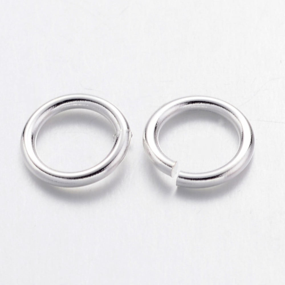500g Brass Open Jump Rings Round Cadmium Free & Lead Free Silver 7x1mm 18 Gauge Inner Diameter: 5mm about 4000pcs/500g