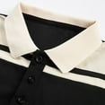 thumbnail image 6 of Mens Polo Shirts Summer Sports Casual Short Sleeve Color Block Button Collared Business Shirts for Men, 6 of 6