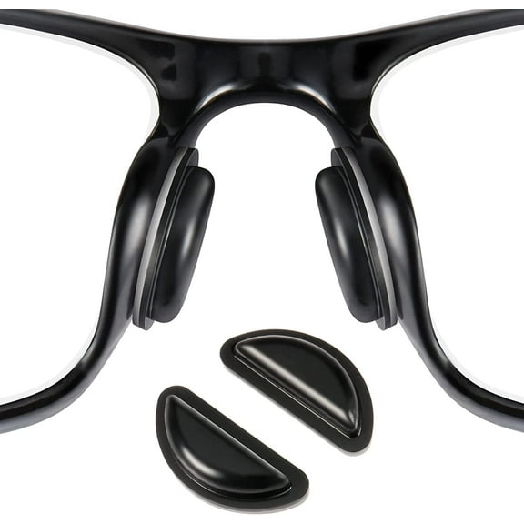 10 Pairs Eyeglass Nose Pads, Comfort Soft Silicone Glasses Nose Pad, Anti-Slip Heighten Air Chamber Glasses Grips for Eyeglasses and Sunglasses, Adhesive with Sticky Backing