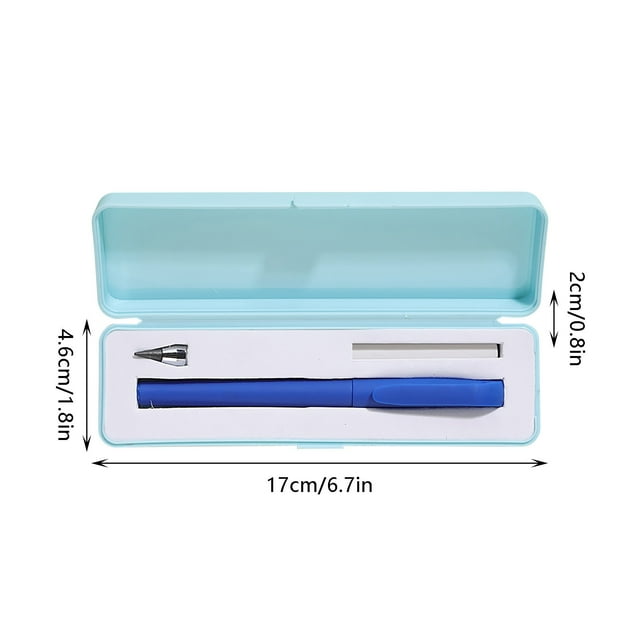 Rwvbm Eternal Metal Inkless Pencil Pen 2-in-1 No Sharpening No Ink Gel Pen 16cm Length Writing with Eraser Nib Lasts 100 Pencils Multi-Color Options Gift for s & Teachers