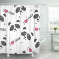 thumbnail image 1 of SUTTOM Seamless Pattern Faces of Pandas on Grey Background for Children Shower Curtain 60x72 inch, 1 of 1