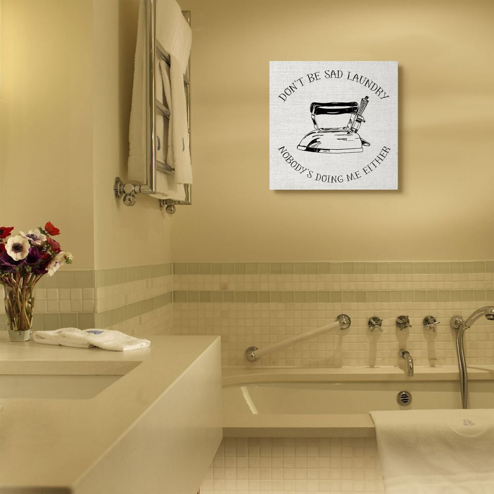 Stupell Industries Nobody is Doing the Laundry Sassy Cleaning Humor Inspirational Painting Gallery Wrapped Canvas Art Print Wall Art, 24 x 24