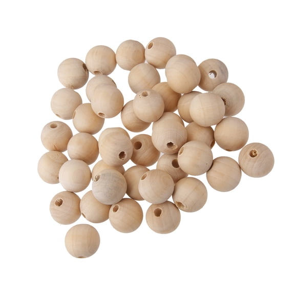 50X 20mm Large Size Wooden Beads Natural Color Round Ball Wood Spacer Bead Party Decorations