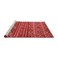thumbnail image 2 of Ahgly Company Machine Washable Indoor Square Abstract Red Modern Area Rugs, 3' Square, 2 of 4