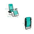 thumbnail image 3 of Best Choice Products Set of 2 Zero Gravity Lounge Chair Recliners for Patio, Pool w/ Cup Holder Tray - Mint, 3 of 8
