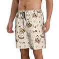 thumbnail image 2 of Kdxio Retro Rooster Pattern Mens Casual Shorts - Drawstring Summer Beach Sports Shorts for Men, 2 of 9