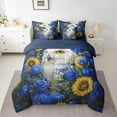 thumbnail image 2 of Castle Fairy Wildlife White Owl Twin Bedding Sets 7-Piece for Female Men Women,Chic Floral Sunflower Rose Bedding Comforter Set Microfiber,Blue Yellow Breathable Sheet Sets,Lightweight Room Decor, 2 of 8