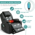 thumbnail image 2 of MEETWARM Power Lift Chair Electric Recliner for Elderly Heated Vibration Massage Faux Leather Recliner Chair with 2 Remote Controls, USB Ports, Cup Holders & Side Pockets for Living Room (Black), 2 of 8
