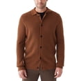 thumbnail image 1 of Frank & Oak Womens Collared Button Cardigan Sweater, Brown, Large, 1 of 1