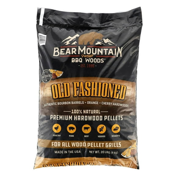 Bear Mountain BBQ All-Natural Old Fashioned Hardwood Smoker Pellets, 20 Pound Bag