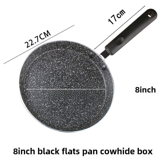 8-Inch 22.7CM New Model Eco-Friendly Aluminum Alloy Frying Pan with Non-Stick Surface - Ideal for Crepes, Pancakes & Home Cooking, Compatible with Induction Cooktops and Open Flames (37525)