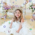 thumbnail image 5 of Cheerland Iridescent Lavender Butterfly Flower Garland,  Card Paper, 7pcs, 5 of 7