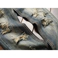 thumbnail image 4 of Men's Ripped Slim Straight Fit Biker Jeans with Zipper Deco, 4 of 5