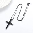 thumbnail image 6 of Men's Nail Cross Necklace Cross Pendant Necklace Christian Jewelry Gift Nail Cross Cremation Urn Necklace for Ashes Memorial Jewelry Funeral Ashes Holder Keepsake Cremation Jewelry, 6 of 6