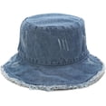 thumbnail image 4 of CoCopeaunts Denim Bucket Hat Retro Ripped Frayed Brim Basin Hat Fashion Street Comfort Fisherman Hat Spring Summer UV Protection, 4 of 8