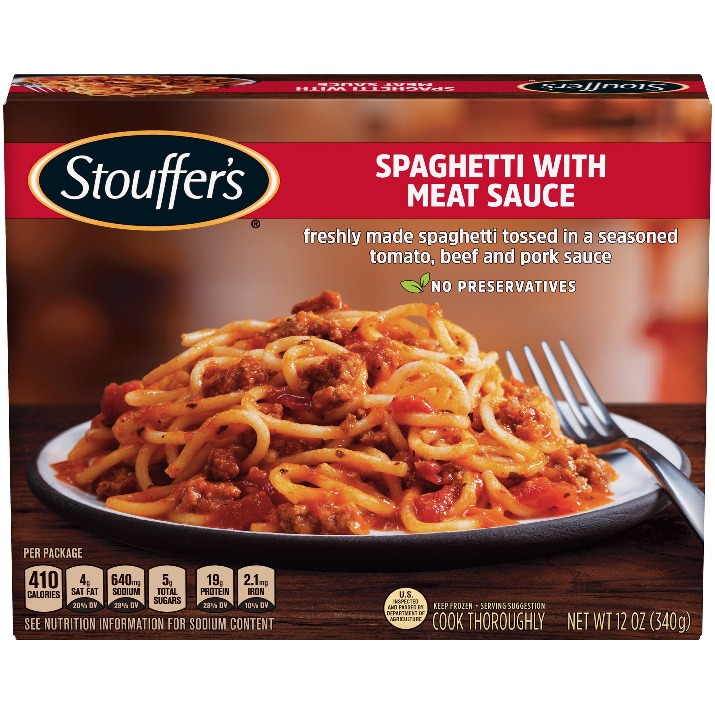 STOUFFER’S Spaghetti with Meat Sauce, Frozen Meal