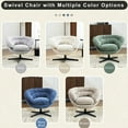 thumbnail image 3 of 360° Swivel Club Chair With Gray Chenille - Enjoy Seamless Rotation Upholstery Versatile For Any Use, 3 of 6