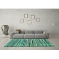 thumbnail image 3 of Ahgly Company Indoor Rectangle Abstract Turquoise Blue Modern Area Rugs, 5' x 7', 3 of 4