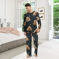 thumbnail image 3 of Matching Pajamas for Couples Capybara Sleeping on Blanket His and Hers Pajamas Sets Soft Long Sleeve Sleepwea, 3 of 8