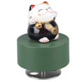 thumbnail image 3 of Music Box Round Shape Fortune Cat Style Pleasing Melody Exquisite Durable Kids Musical Box for Kids Family Office Black Fortune Cat, 3 of 5
