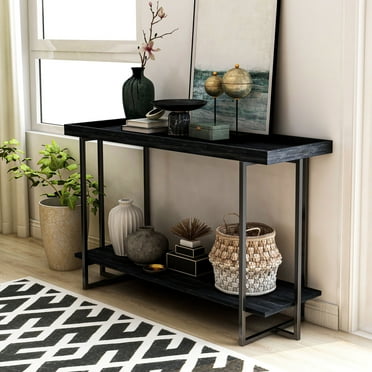 Furniture of America Jure 1-Shelf Console Table, Black