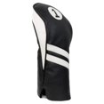thumbnail image 1 of ProActive Sports Fundas para cabezas de palos de golf vintage para conductor | 1 cubrecabezas para hasta 460 cc | Aspecto de cuero clásico | Negro/Blanco, 1 of 1
