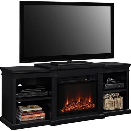 Ameriwood Home Manchester Electric Fireplace TV Stand for TVs up to 70 in  Black | Walmart Canada
