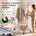 thumbnail image 5 of Hokeeper 550 lbs Heavy Duty Commercial Grade Garment Rack Portable Freestanding Modern Clothes Rack, Silver, 5 of 9