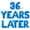 Blue, variant on Letter Balloons - 36 YEARS LATER 16" Inch Alphabet Letters Foil Mylar Balloon 36th Birthday Party Banner (Red)