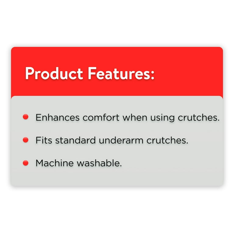 Equate Crutch Pillows Padding For Crutches Contains 2 Arm 2 Hand Pillows