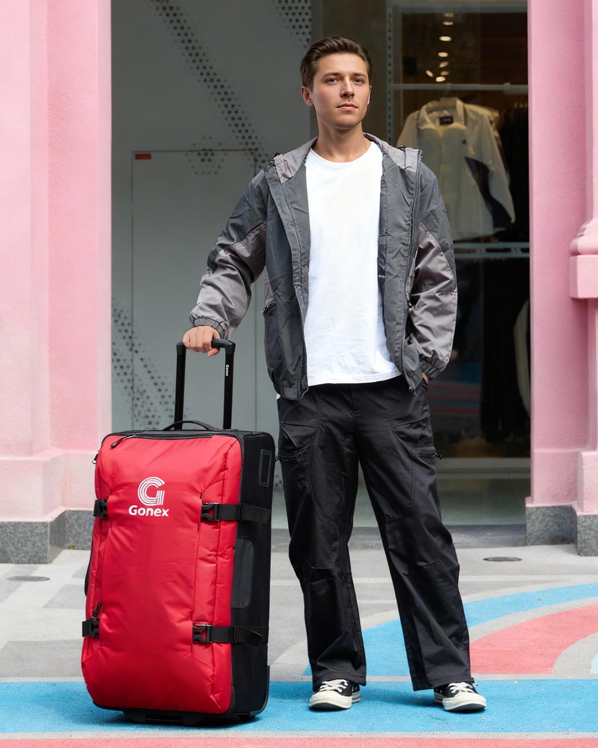 Gonex 30-Inch Large Rolling Duffel Bag with Wheels, Water Repellent Lightweight Wheeled Travel Duffle Luggage with TSA Lock & Telescopic Handle