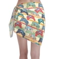thumbnail image 5 of Zufioo Retro With Joysticks Print Women's Beach Short Wrap Skirt, Short Quick-drying Wrap Skirt, Swimsuit Cover-up Sun Protection Cape, Suitable for Beach, Pool-One Size, 5 of 7
