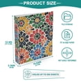thumbnail image 3 of FORMRS 3 Ring Binder 1.5 inch with Pockets Set of 2 Clip Board 200 Sheets Capacity, Dark Floral, 3 of 8