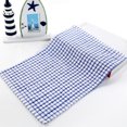 thumbnail image 4 of Lubelski Soft Plaid Absorbent Kitchen Table Dishcloth Cotton Cleaning Cotton Tea Towel Blue, 4 of 7