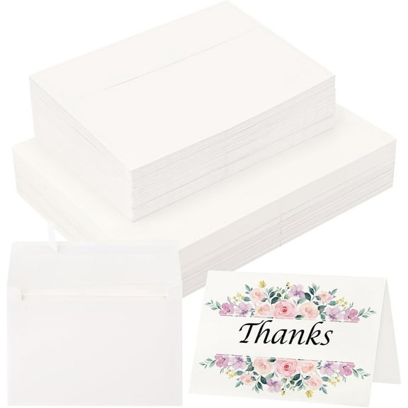 EP 30 Sets Blank Watercolor Cards with Envelopes, 140lb/300GSM Cotton Watercolor Paper Cards, 4 x 6 in Foldable Watercolor Postcards with Envelopes for Greeting Cards Birthday Wedding Invitations