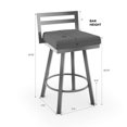 thumbnail image 4 of Amisco Derek 30.75" Polyester Swivel Bar Stool in Heather Light Gray/Glossy Gray, 4 of 4
