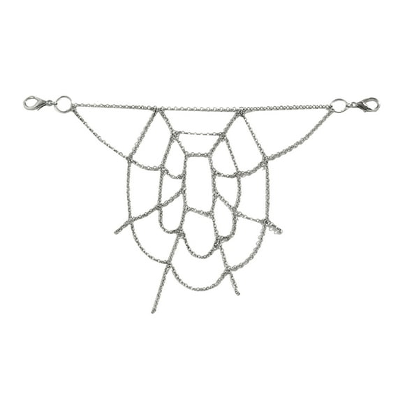 Punk Jeans Chain Spider Web Pants Chain Metal Belt Chain Trousers Chain Decorative Chain