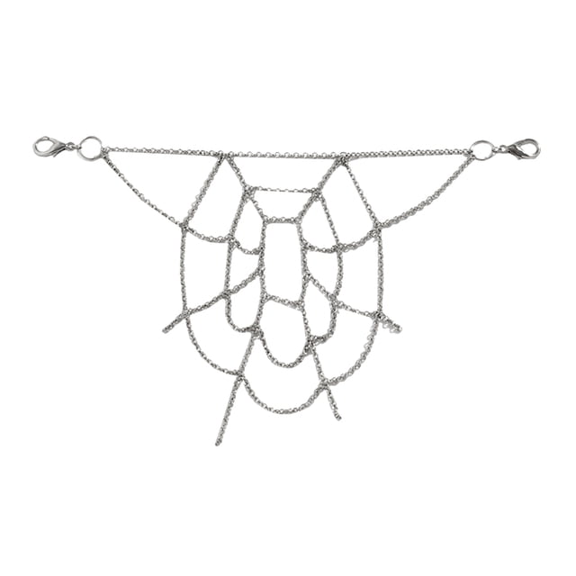 SHISUYAN Punk Jeans Chain Spider Web Pants Chain Metal Belt Chain Trousers Chain Decorative Chain