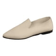 thumbnail image 4 of Rokment Womens Pointed Toe Dress Shoes for Ladies 2026 Spring Fall Knitted Solid Color Ballet Flat Low Heel Dressy Slip on Loafers Formal Walking Sneakers Beige Size 6.5, 4 of 5