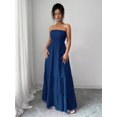 thumbnail image 6 of Off Shoulder Pleated Maxi Dress for Women – Strapless Tube Top Summer Dress with Tiered Skirt, 6 of 10