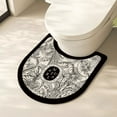thumbnail image 3 of WANDF Set of 2 Bath Mat Bathroom Rug Non-Slip Machine Washable Soft, Shower Bathroom Rug and Bath Tub Shower Mat Set,Black, 3 of 6