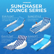SWIMLINE ORIGINAL Sunchaser SunSoft Luxury Lounger Chair Pool Float | Molded Frame & Pontoon Design | Pool Floats Adult | Pool Lounger | Pool Accessories | Pool Chairs and Lounges For In Pool