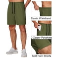 thumbnail image 5 of COOFANDY 2 Pack Mens Athletic Running Shorts 7'' Gym Workout Shorts Lightweight Drawstring Training Shorts with Zipper Pockets, 5 of 6