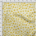 thumbnail image 4 of oneOone Velvet Yellow Fabric Geometric Sewing Craft Projects Fabric Prints By Yard 58 Inch Wide, 4 of 4