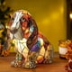 thumbnail image 1 of Lámpara de chihuahua, lámpara de mesa de vitral, luz nocturna con forma de perro, decoración para mesita de noche, regalo de cumpleaños para amantes de los perros, lámpara arcoíris con cachorro, cáli, 1 of 6