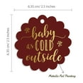 thumbnail image 6 of Inkdotpot Gold Foil Paper Hang Tags Baby It's Cold Outside Baby Shower Favor Tags 100 Pieces, 6 of 7