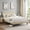 Beige, variant on VECELO Queen Size Platform Bed Frame with Adjustable Upholstered Headboard, Strong Wood Slat Support, No Box Spring Needed, Easy Assembly