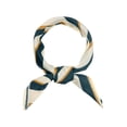 thumbnail image 1 of INSPIRE CHIC Foulards Carrés à Rayures pour Femmes Foulard de Tête Fichu Vert Paon, 1 of 5
