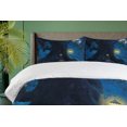 thumbnail image 4 of Ambesonne Forest Duvet Cover Sets, Night Tree Home, 2-King, Dark Night Blue Mustard, 4 of 7