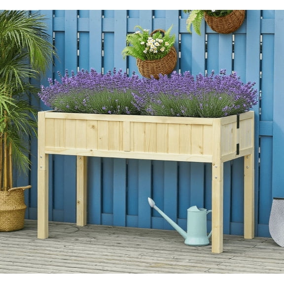 Garden Raised Bed Raised Garden Bed Elevated Wooden Planter Box